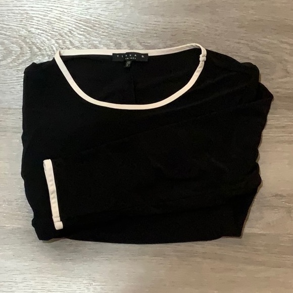 Tiana B. Size Small Soft and Comfortable Black Dress with piping - never worn! - Picture 2 of 5